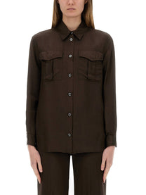 Aspesi Women's Shirt MOD5489 Brown Aspesi