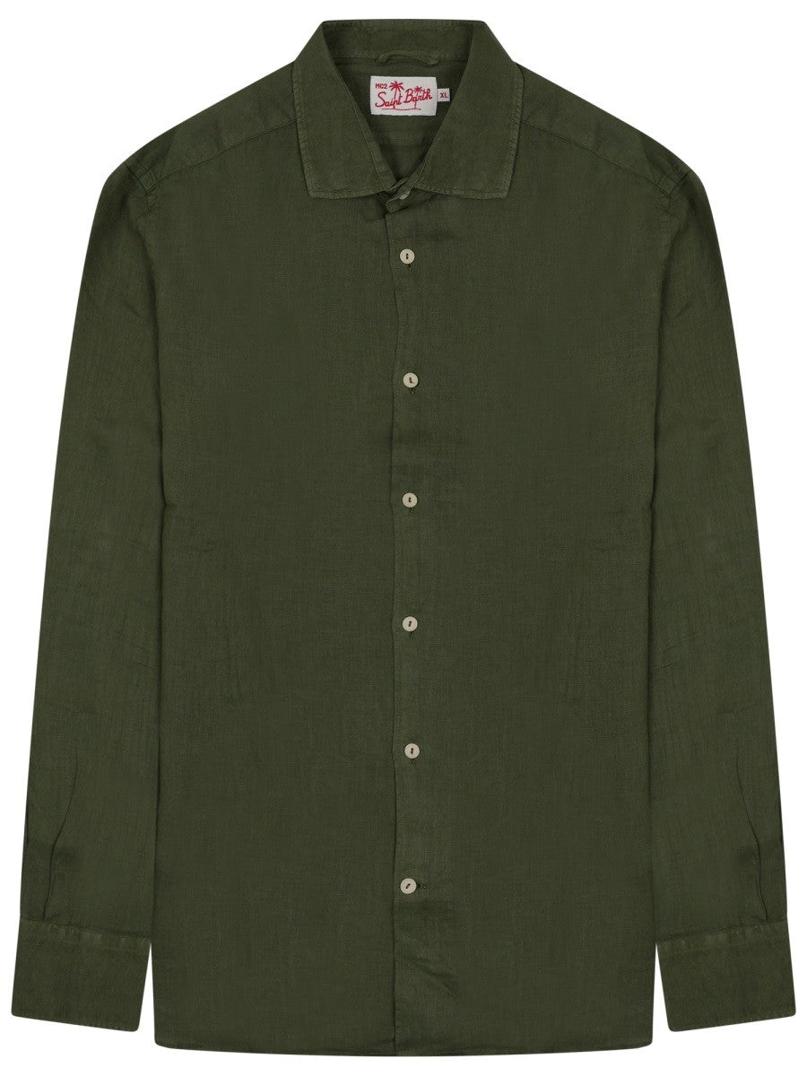 Mc2 Saint Barth Men's Shirt Pamplona Green Mc2 Saint Barth