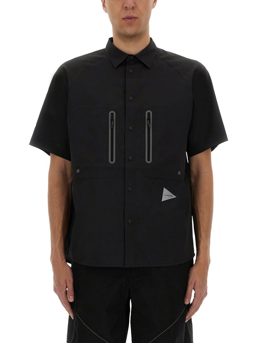 And Wander Men's Shirt Black And Wander