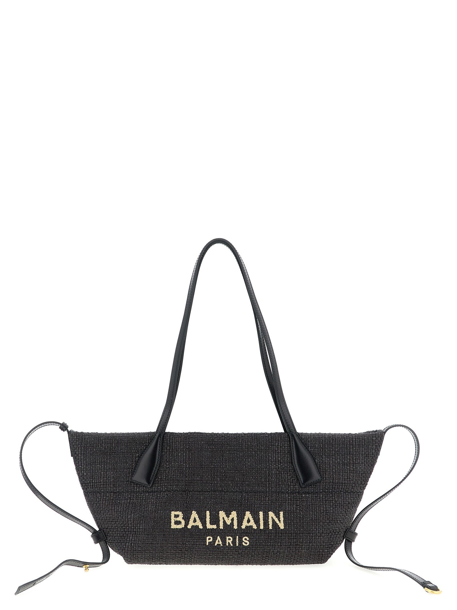 Balmain Shooping Track Small Rafia Black