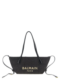 Balmain Shooping Track Small Rafia Black