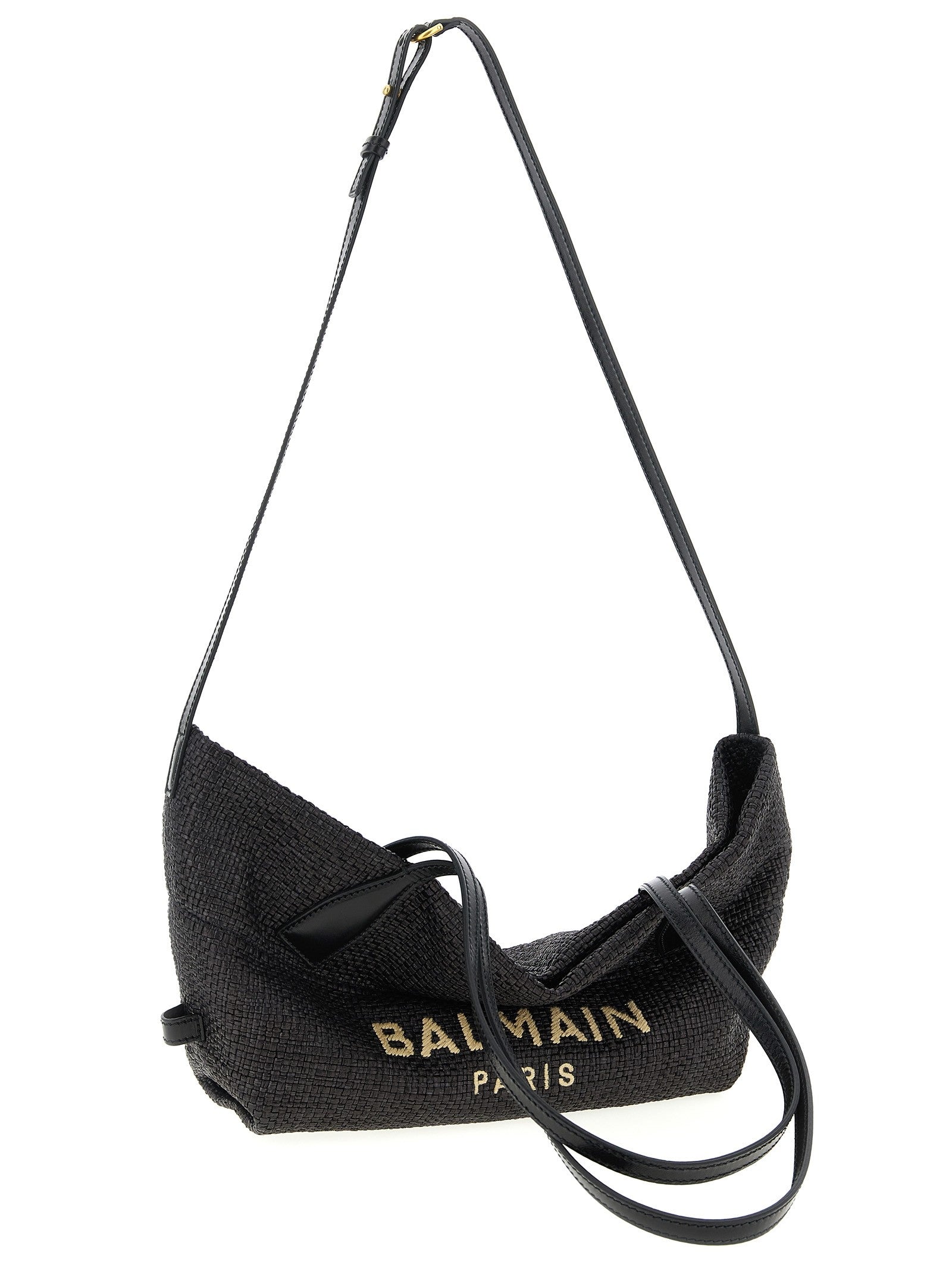 Balmain Shooping Track Small Rafia Black