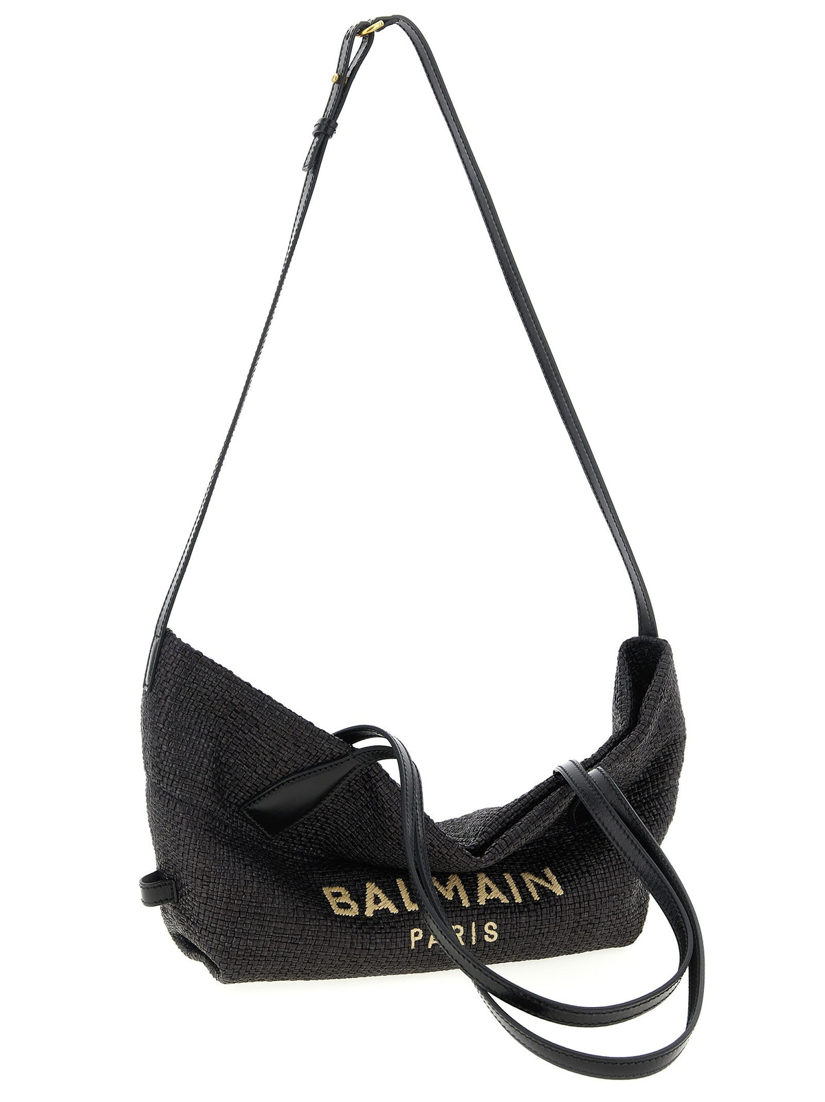 Balmain Shooping Track Small Rafia Black, view 3