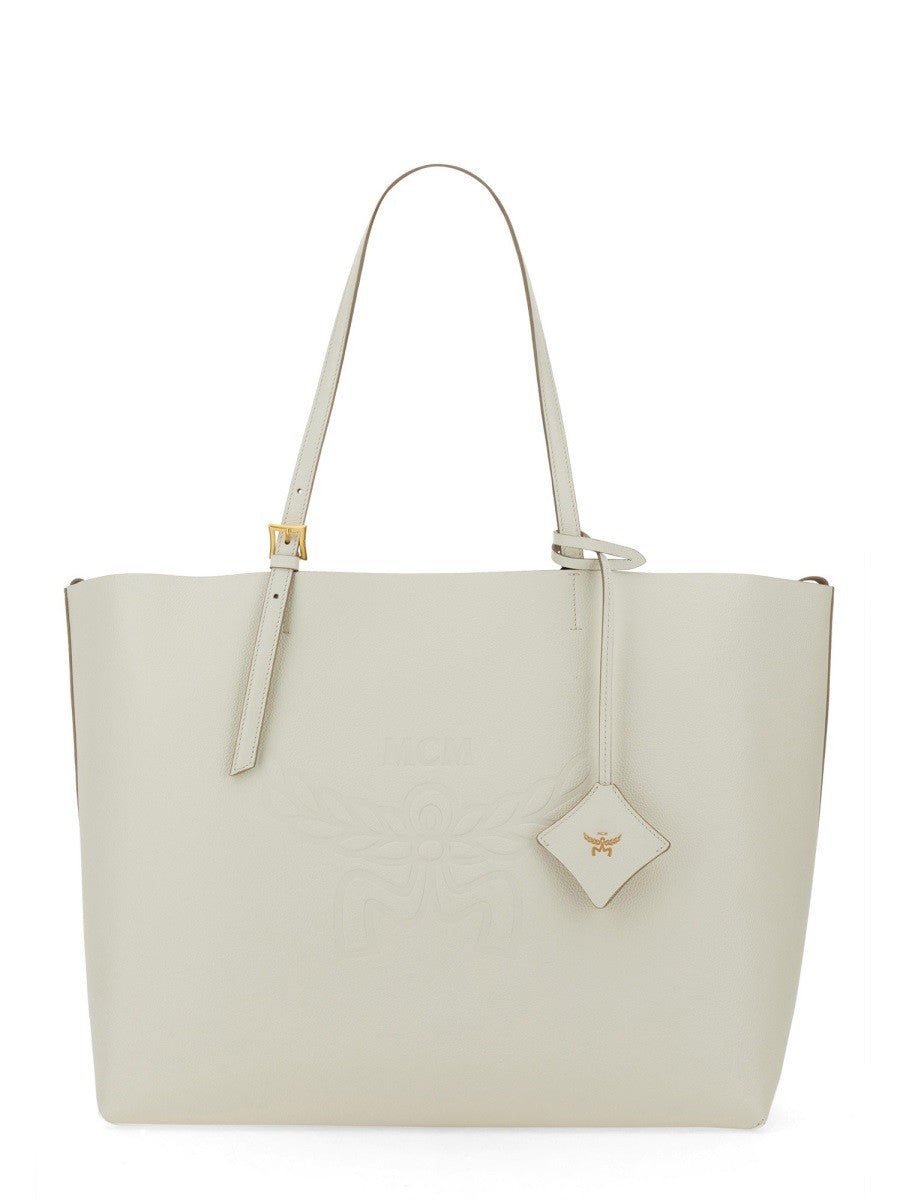 Mcm Women's Shopping Bag Himmel Large White