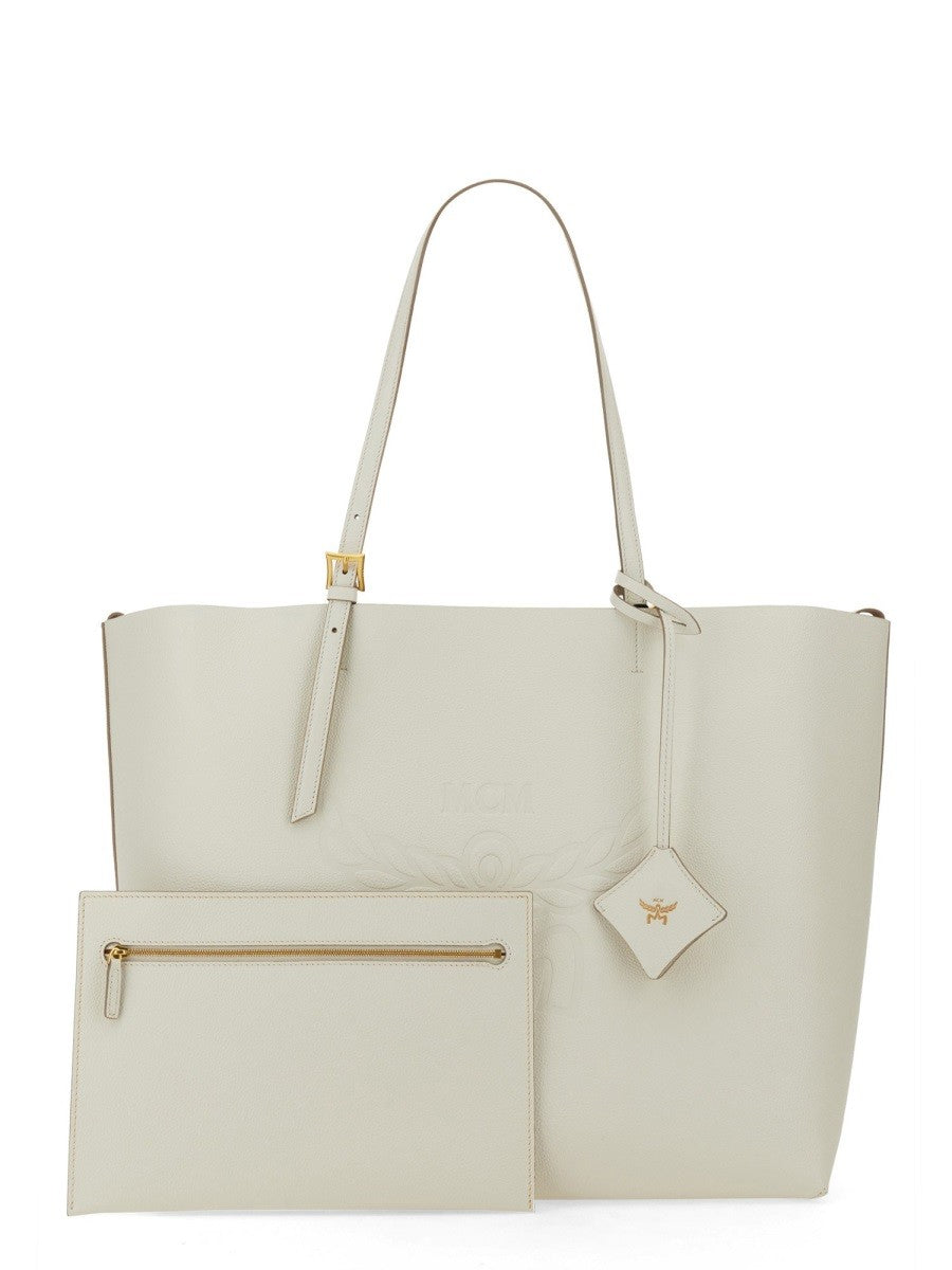 Mcm Women's Shopping Bag Himmel Large White