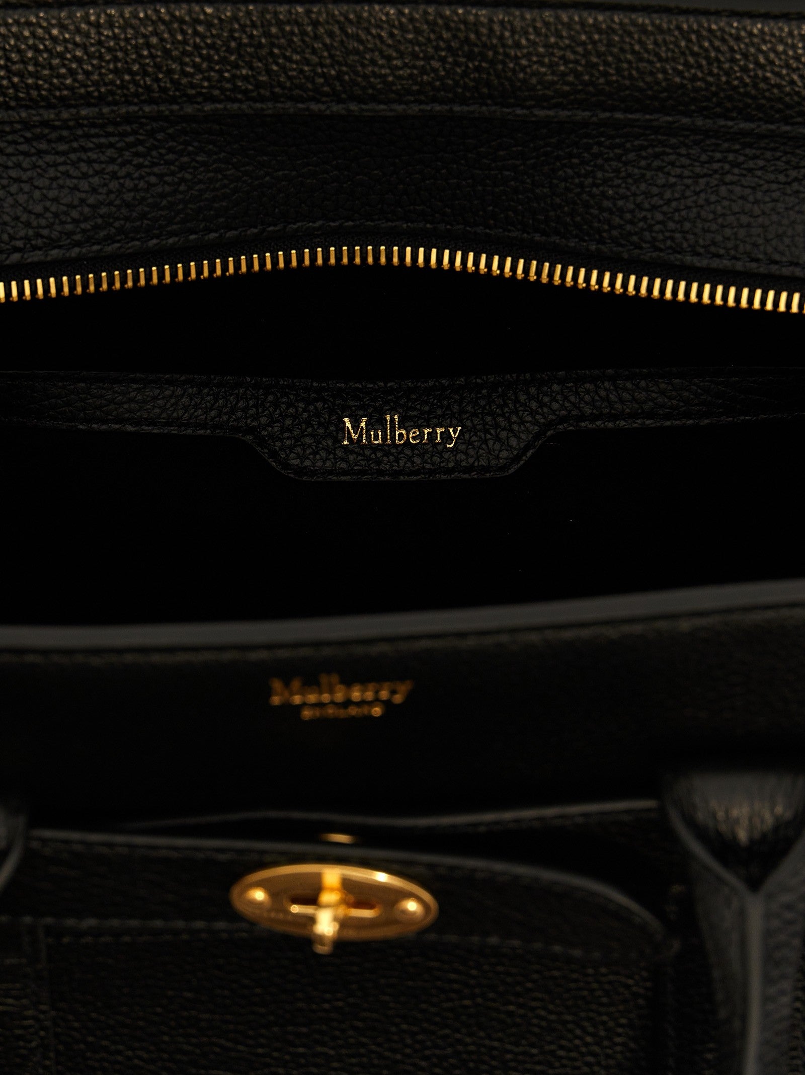 Mulberry Shopping Small Zipped Bayswater Black