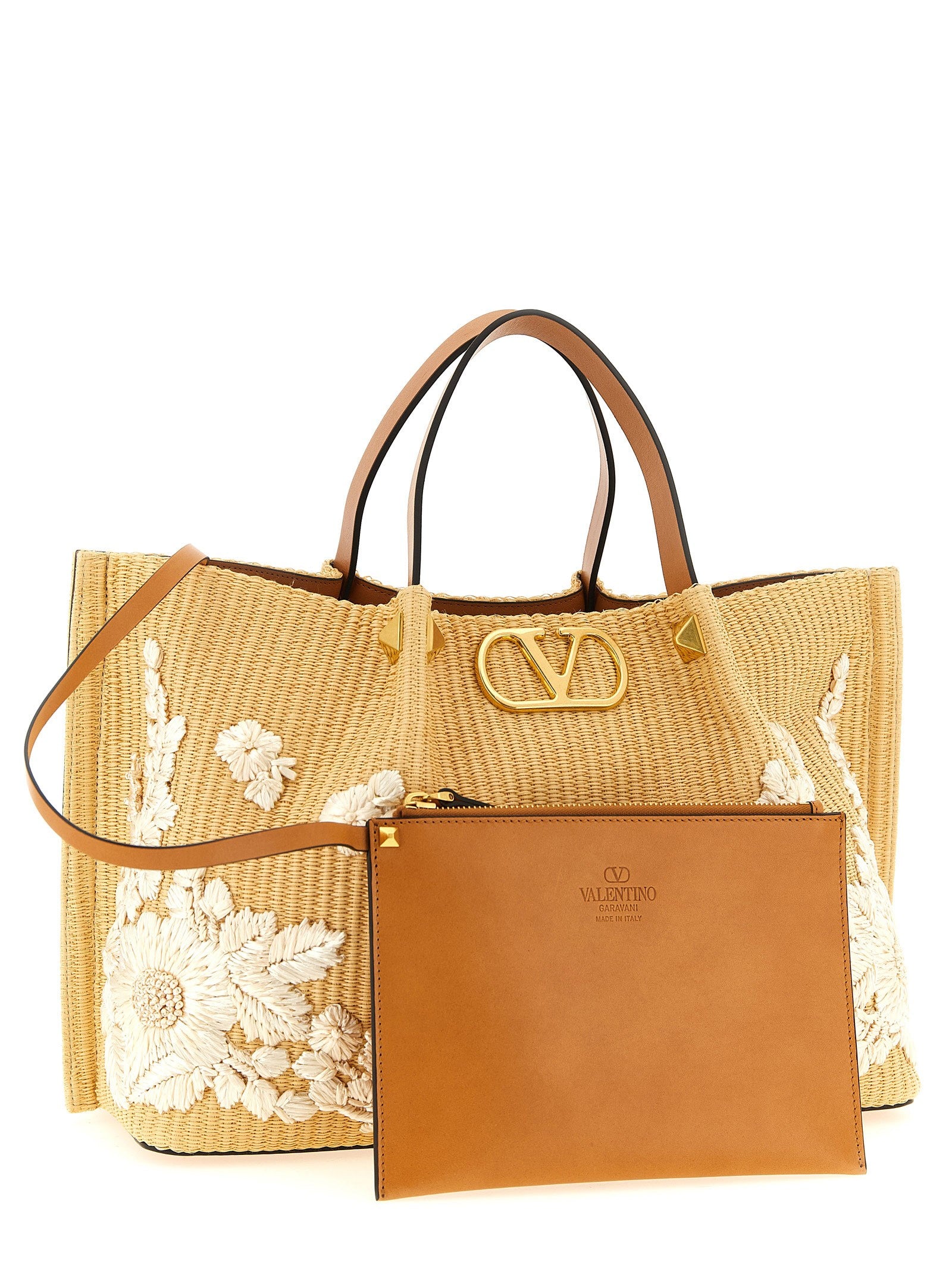 Valentino Shopping Valentino Garavani Medium Raffia Beige