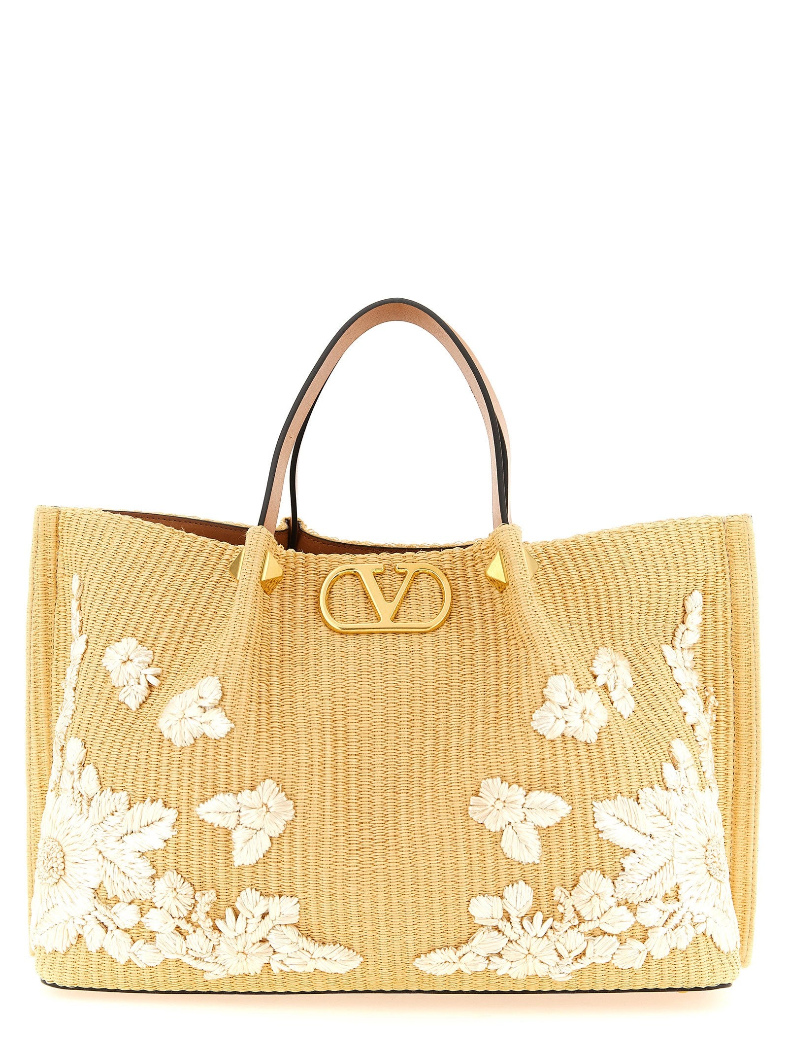 Valentino Shopping Valentino Garavani Medium Raffia Beige