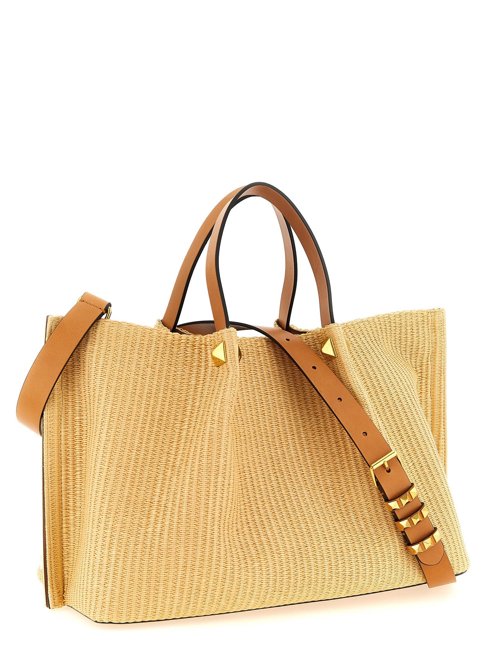 Valentino Shopping Valentino Garavani Medium Raffia Beige
