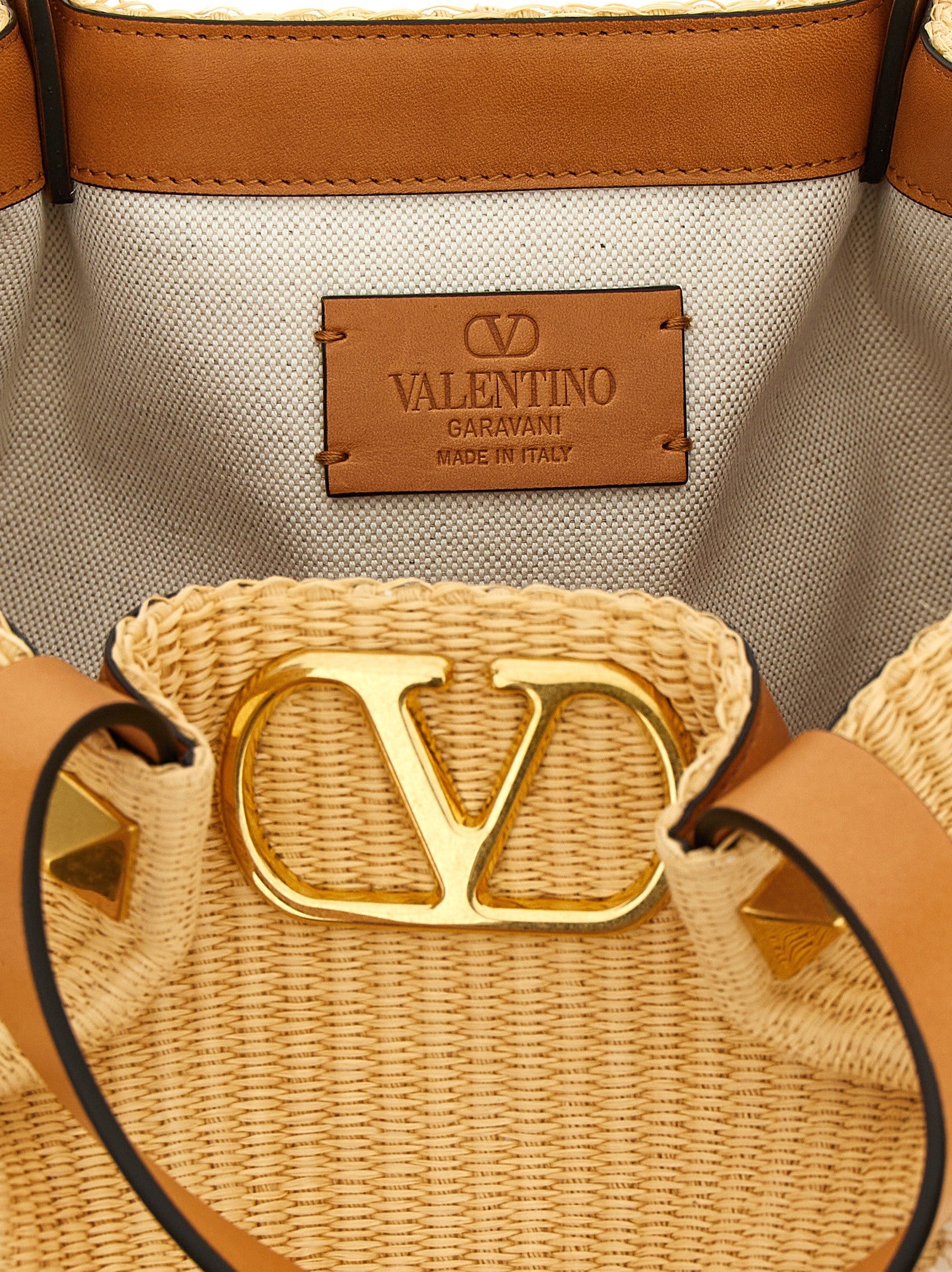 Valentino Shopping Valentino Garavani Medium Raffia Beige