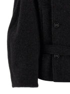 Lemaire Short Asymmetrical Bathrobe Coat Black, view 4