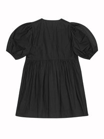 Ganni Women's Short Cotton Dress Black