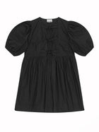 Ganni Women's Short Cotton Dress Black