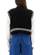 Marni Women's Short Cotton Vest Black, view 3