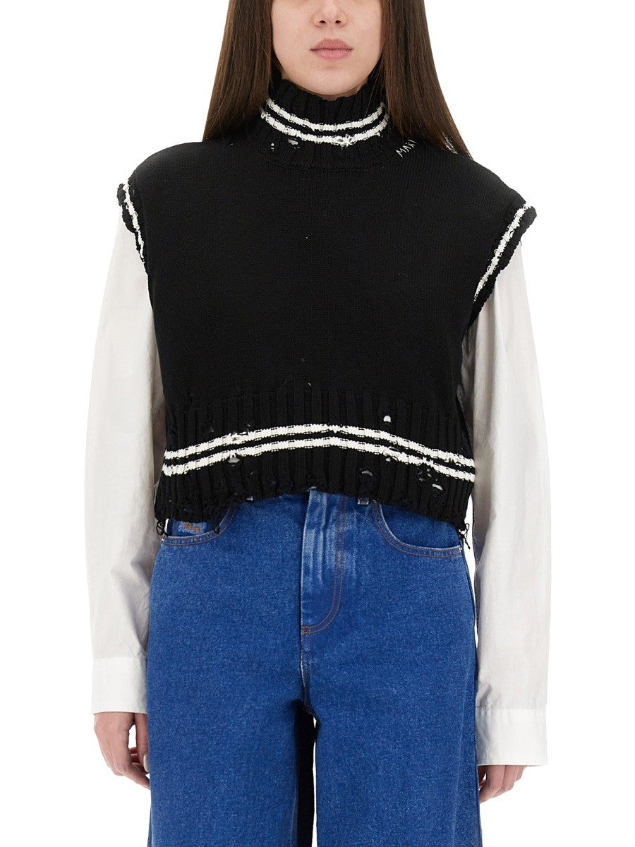 Marni Women's Short Cotton Vest Black
