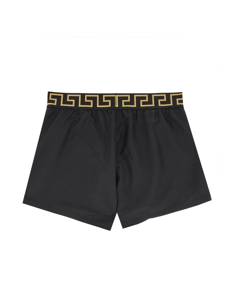 Versace Men's Short DA Mare Con Bordo Greca Black