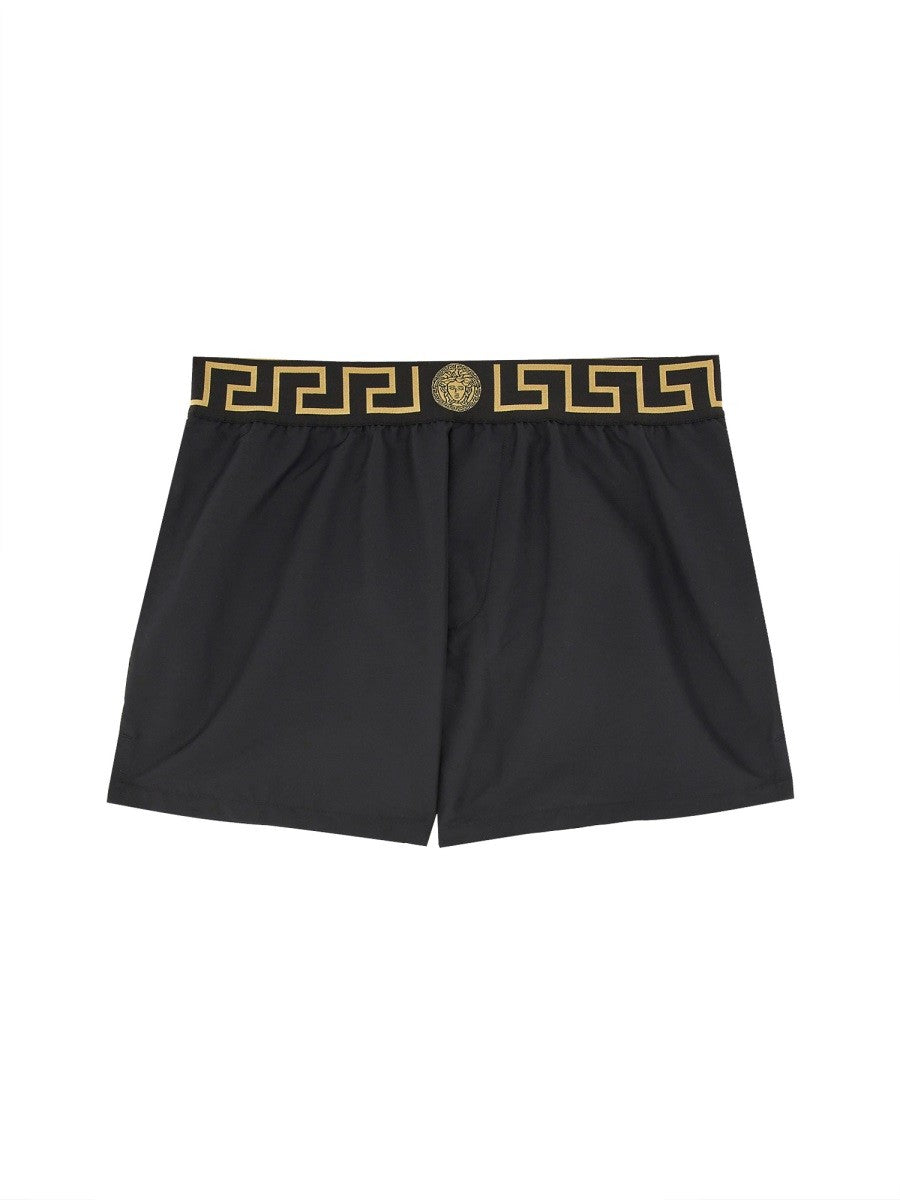 Versace Men's Short DA Mare Con Bordo Greca Black