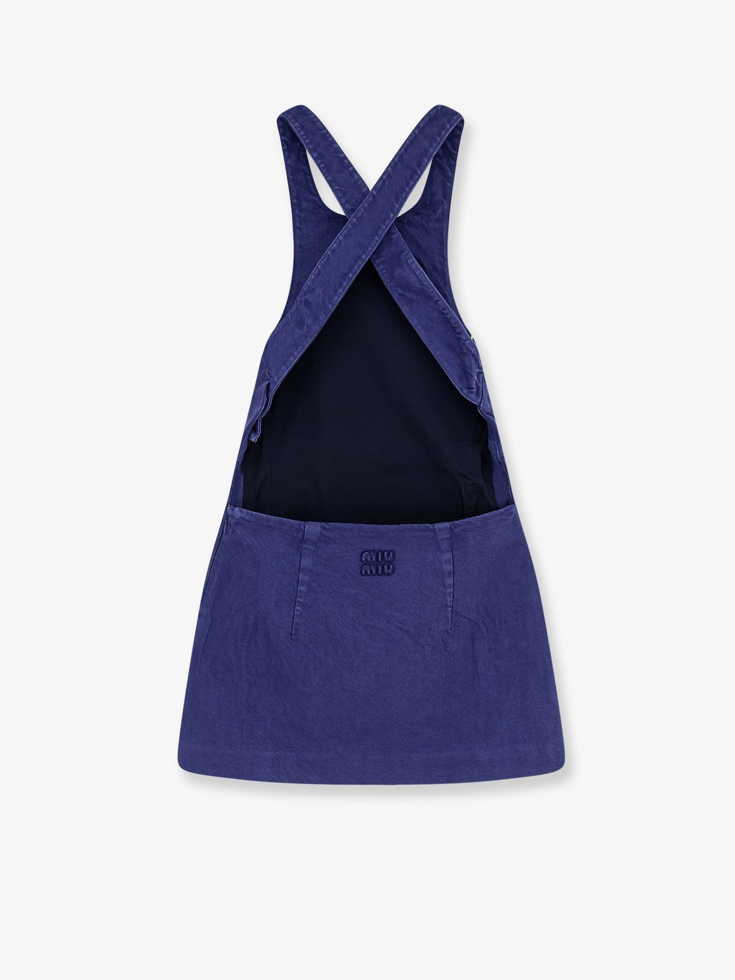 Miu Miu Women's Mini Denim Dress Inchiostro