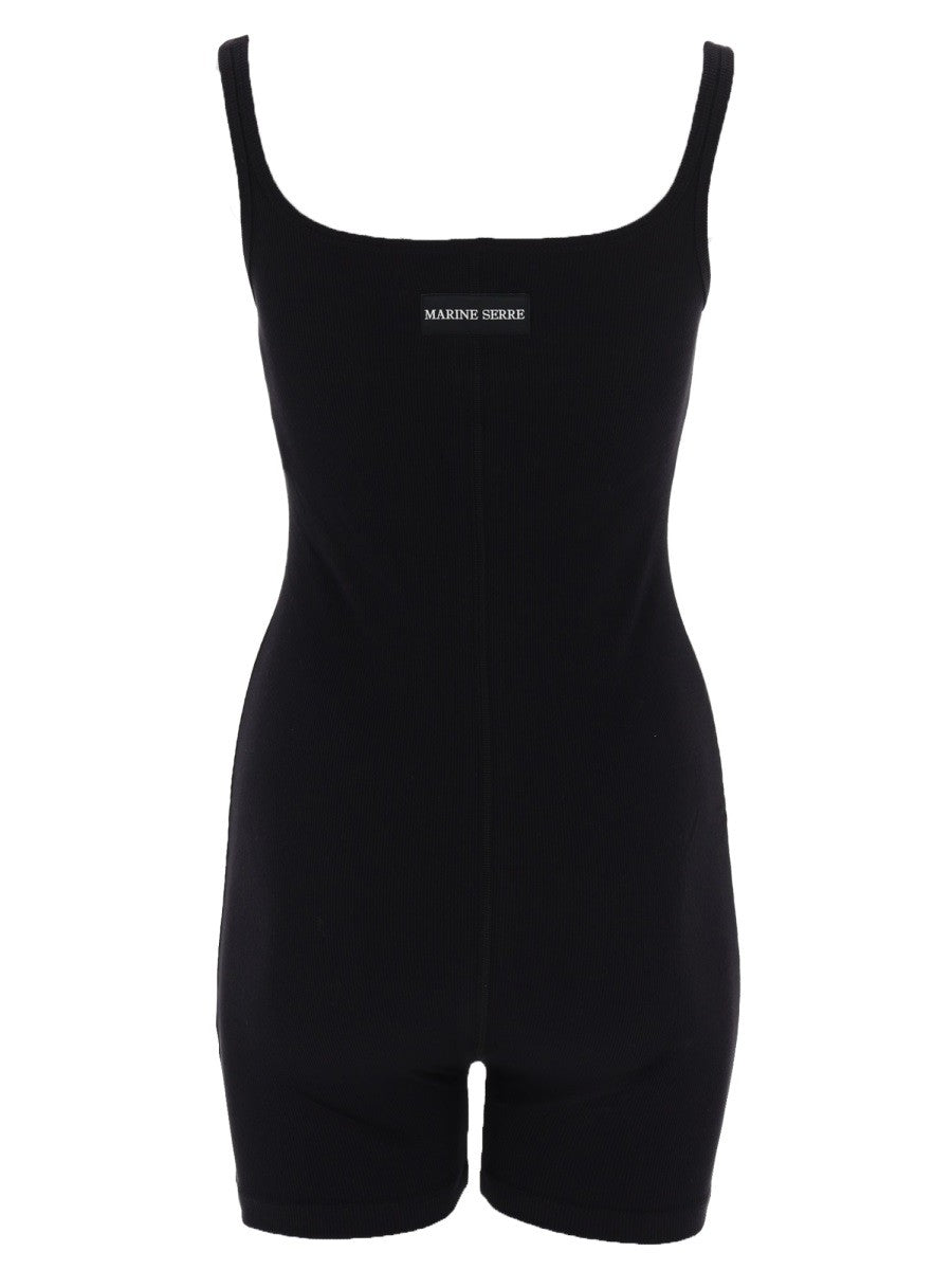 Marine Serre Women's Short Jumpsuit Black