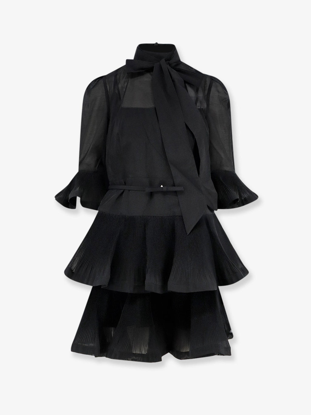 Zimmermann Women's Short Pleated Dress Black