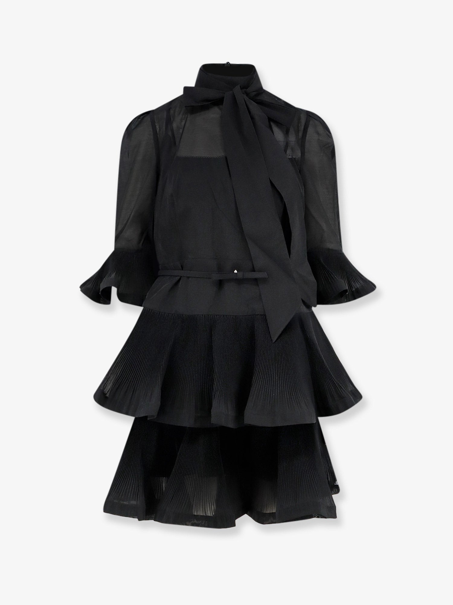 Zimmermann Women's Short Pleated Dress Black