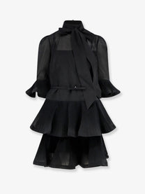 Zimmermann Women's Short Pleated Dress Black