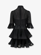 Zimmermann Women's Short Pleated Dress Black, view 2