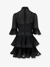 Zimmermann Women's Short Pleated Dress Black