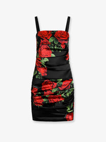 Dolce &amp; Gabbana Women's Short Satin Dress Black