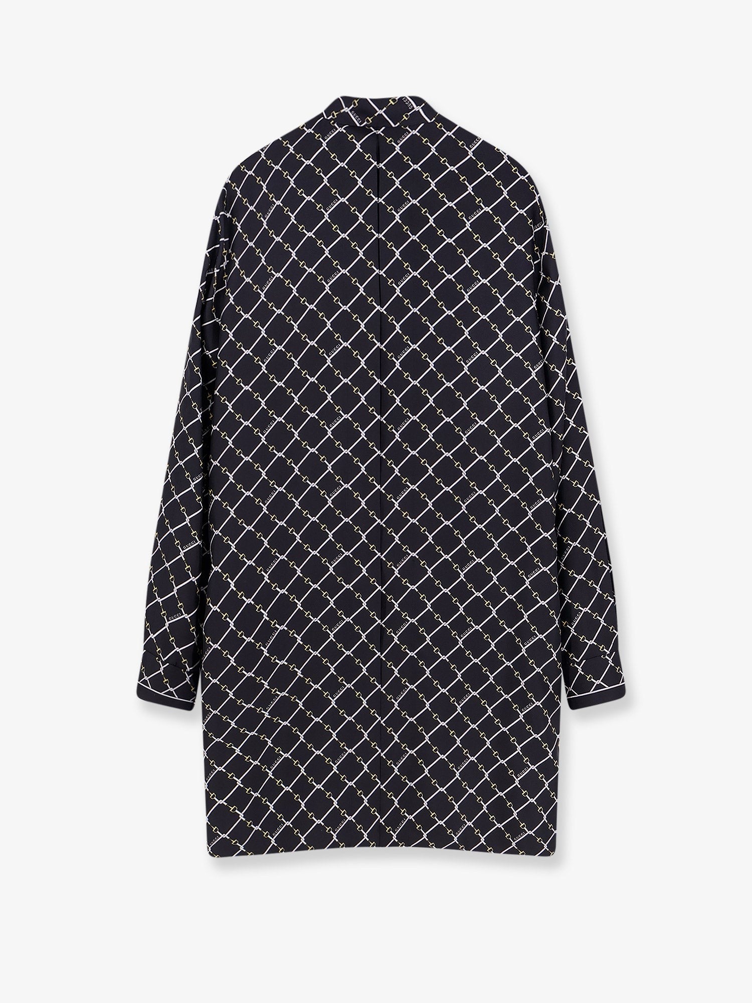 Gucci Women's Short Silk Twill Dress Black