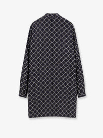 Gucci Women's Short Silk Twill Dress Black