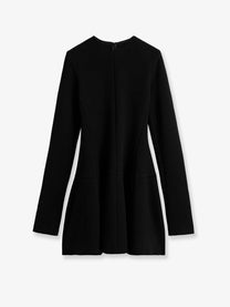 Toteme Women's Short Skater Dress in Wool Blend Black