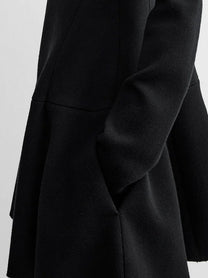 Toteme Women's Short Skater Dress in Wool Blend Black