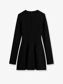 Toteme Women's Short Skater Dress in Wool Blend Black
