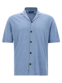 Zanone Short Sleeve Shirt Blue