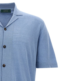 Zanone Short Sleeve Shirt Blue