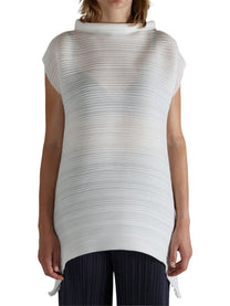 Pleats Please Issey Miyake Women's Short Sleeved Shirt White Pleats Please Issey Miyake