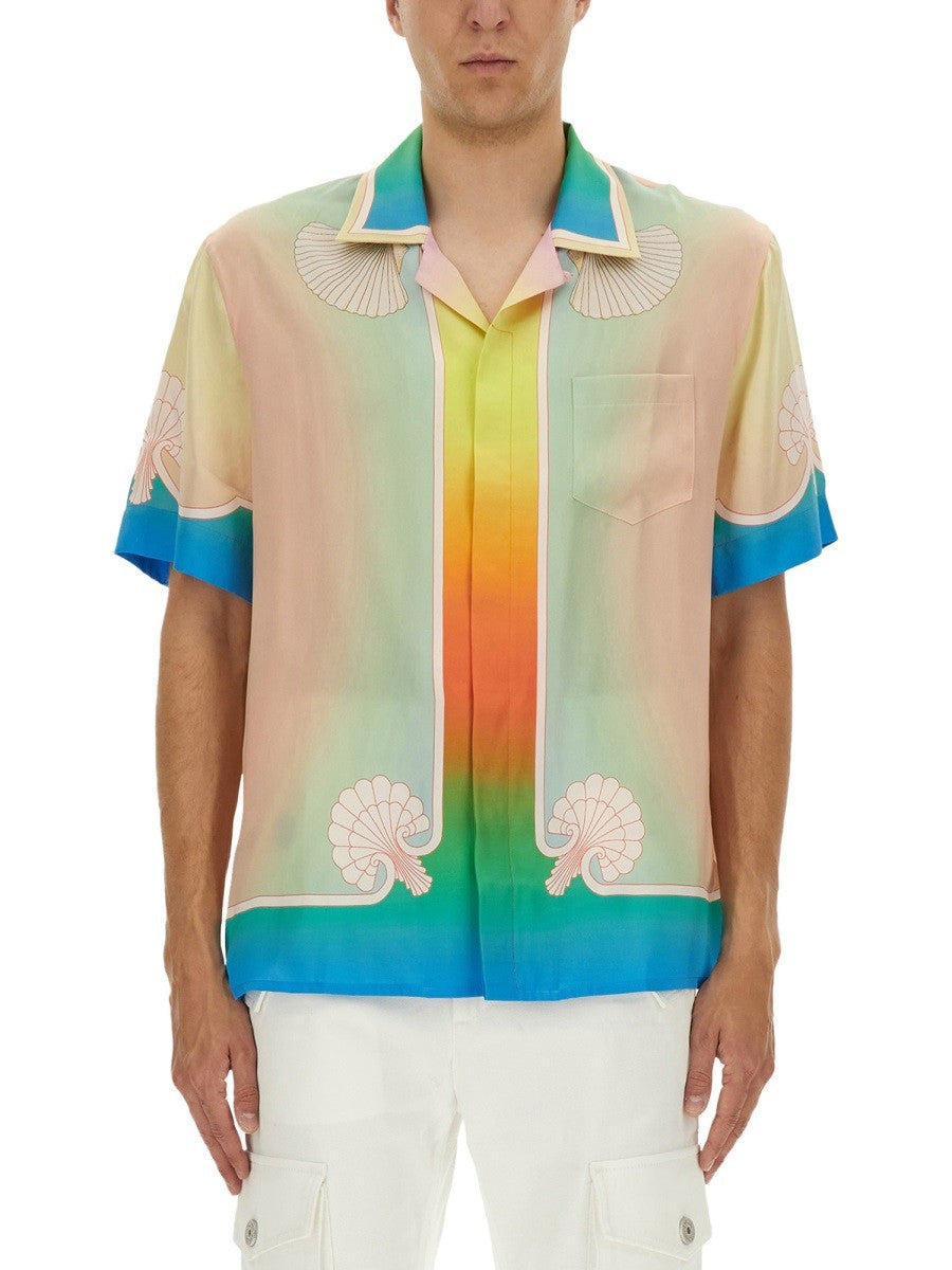 Casablanca Men's Short Sleeved Shirt Multicolor