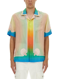 Casablanca Men's Short Sleeved Shirt Multicolor