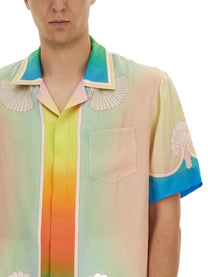 Casablanca Men's Short Sleeved Shirt Multicolor