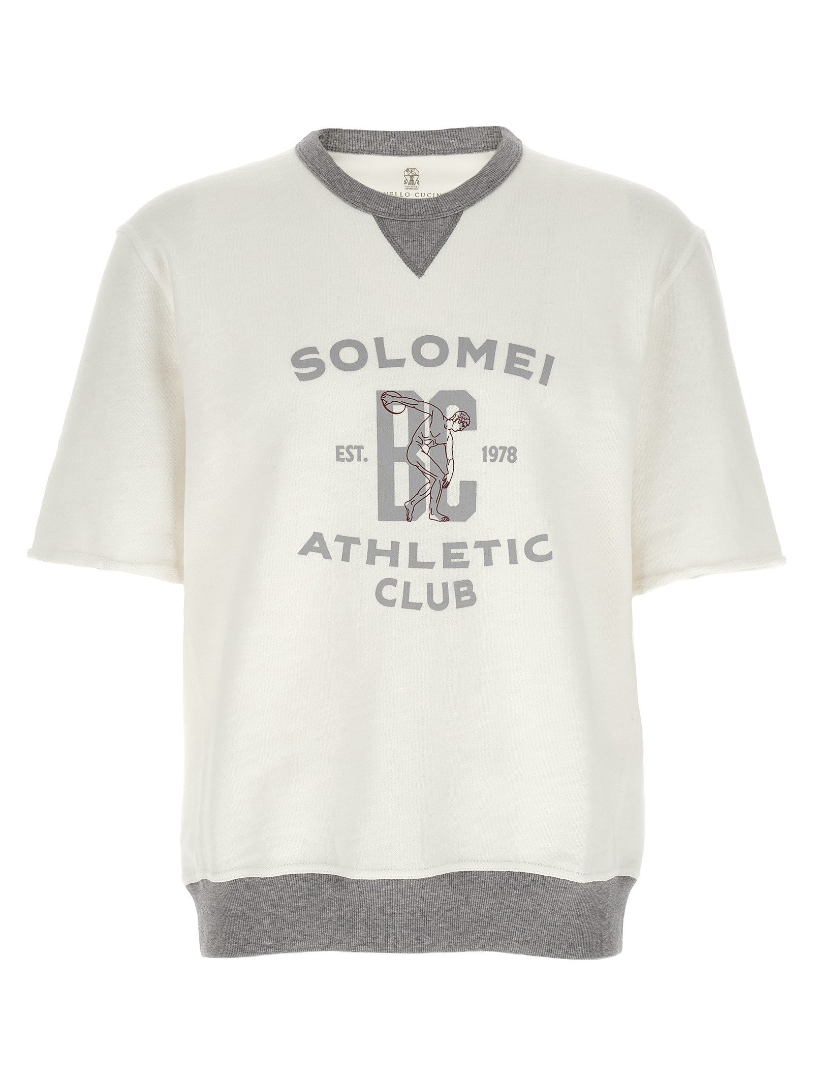 Brunello Cucinelli Short Sleeved Sweatshirt White