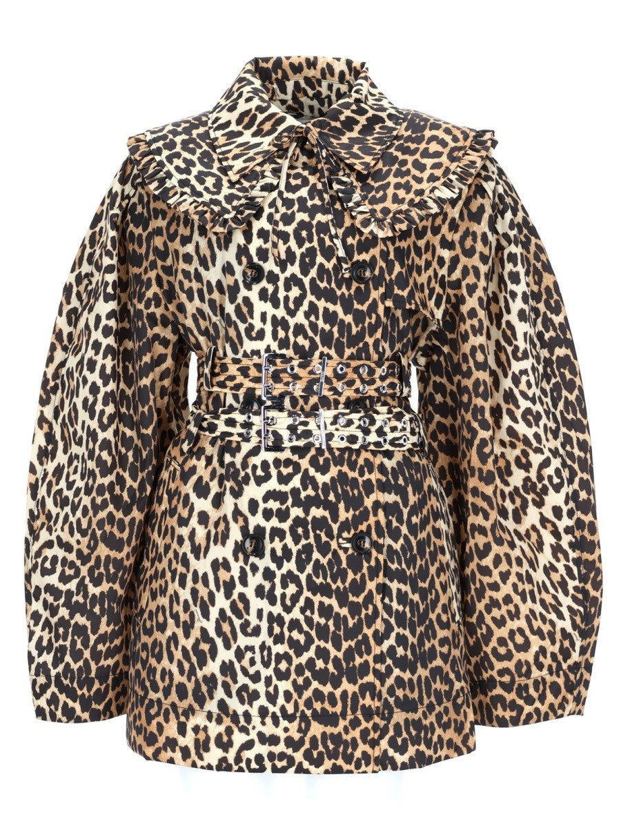 Ganni Women's Short Trench Coat Pattern