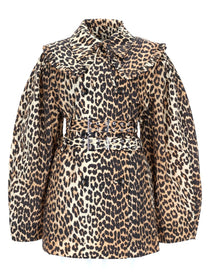 Ganni Women's Short Trench Coat Pattern