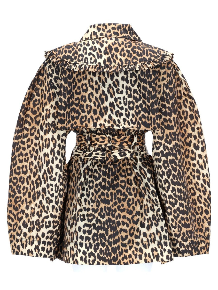 Ganni Women's Short Trench Coat Pattern