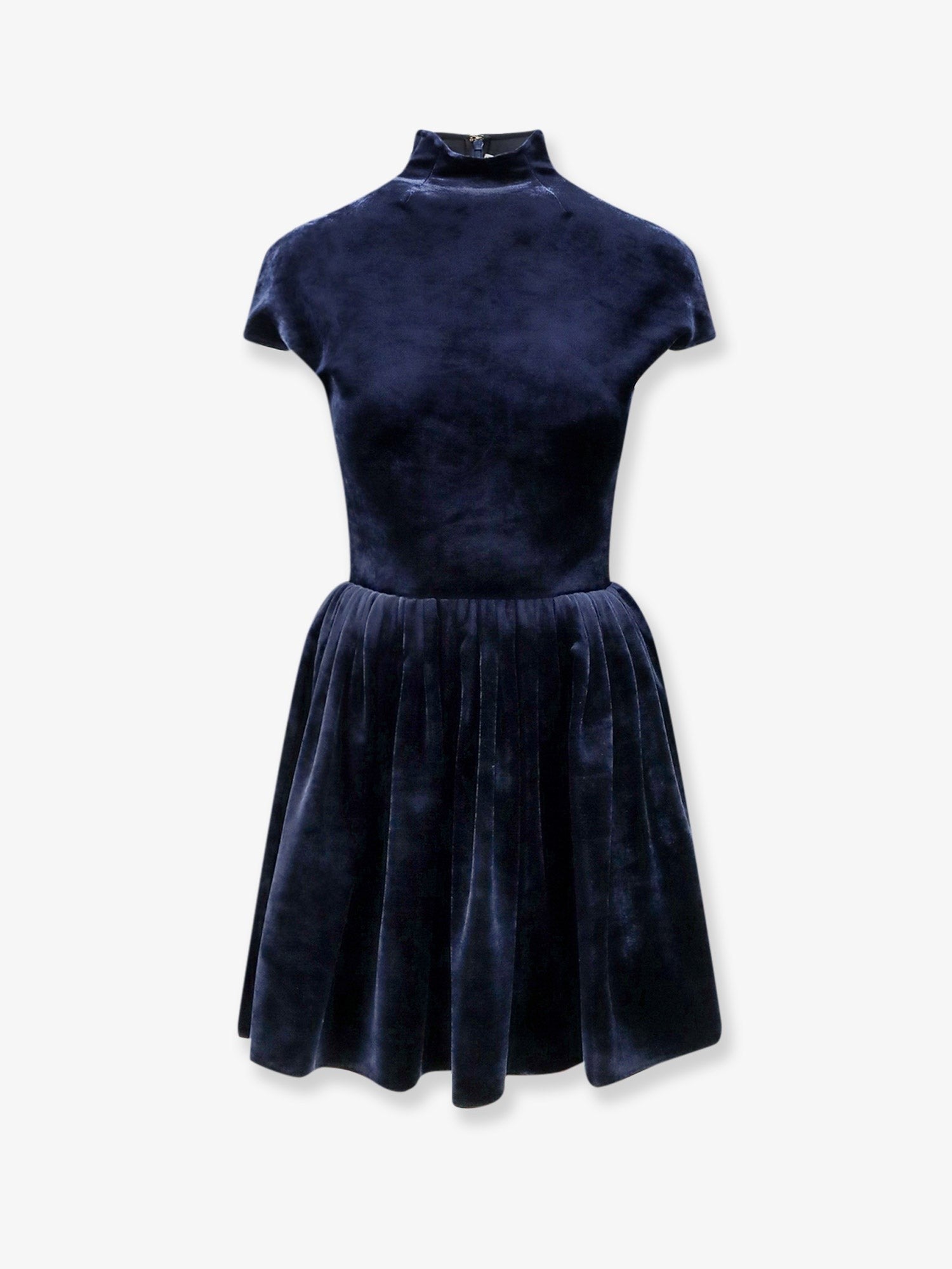 ALAÏA Women's Short Velvet Dress Black