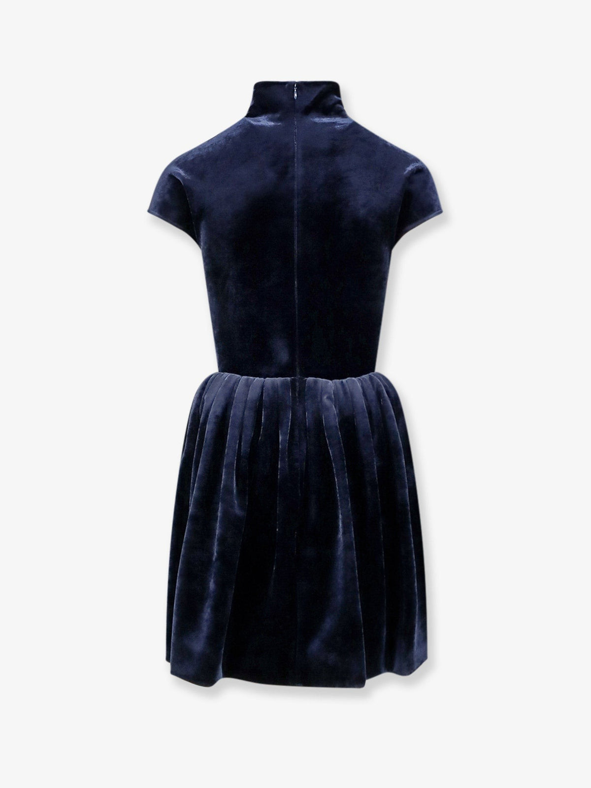 ALAÏA Women's Short Velvet Dress Black, view 2