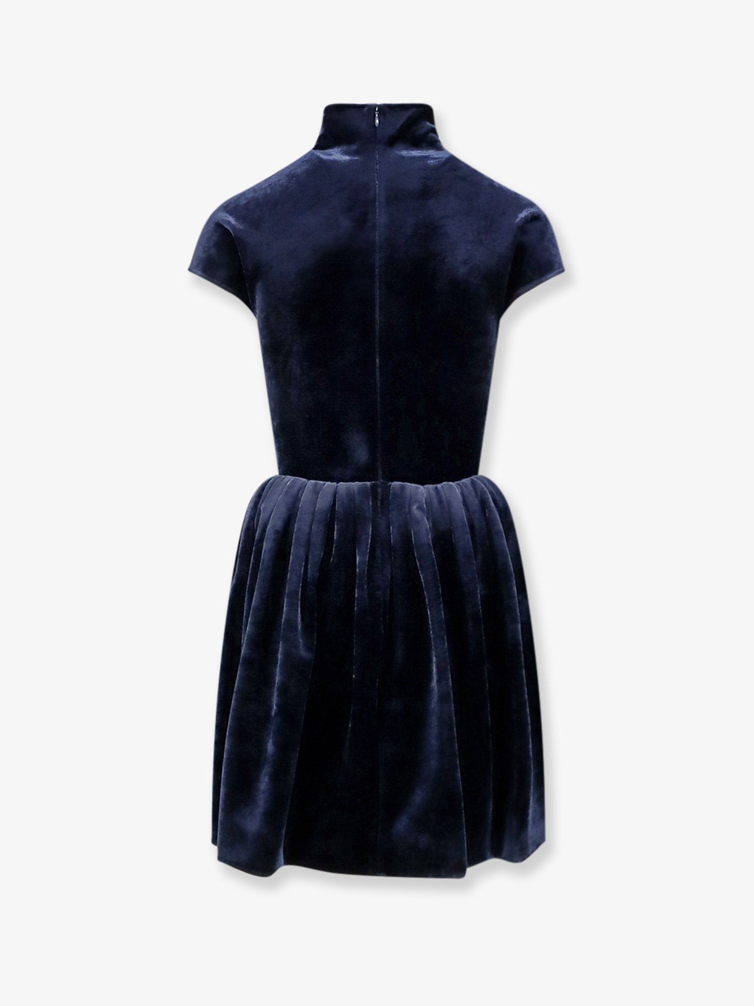 ALAÏA Women's Short Velvet Dress Black
