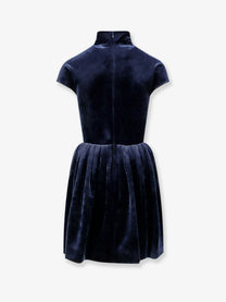 ALAÏA Women's Short Velvet Dress Black