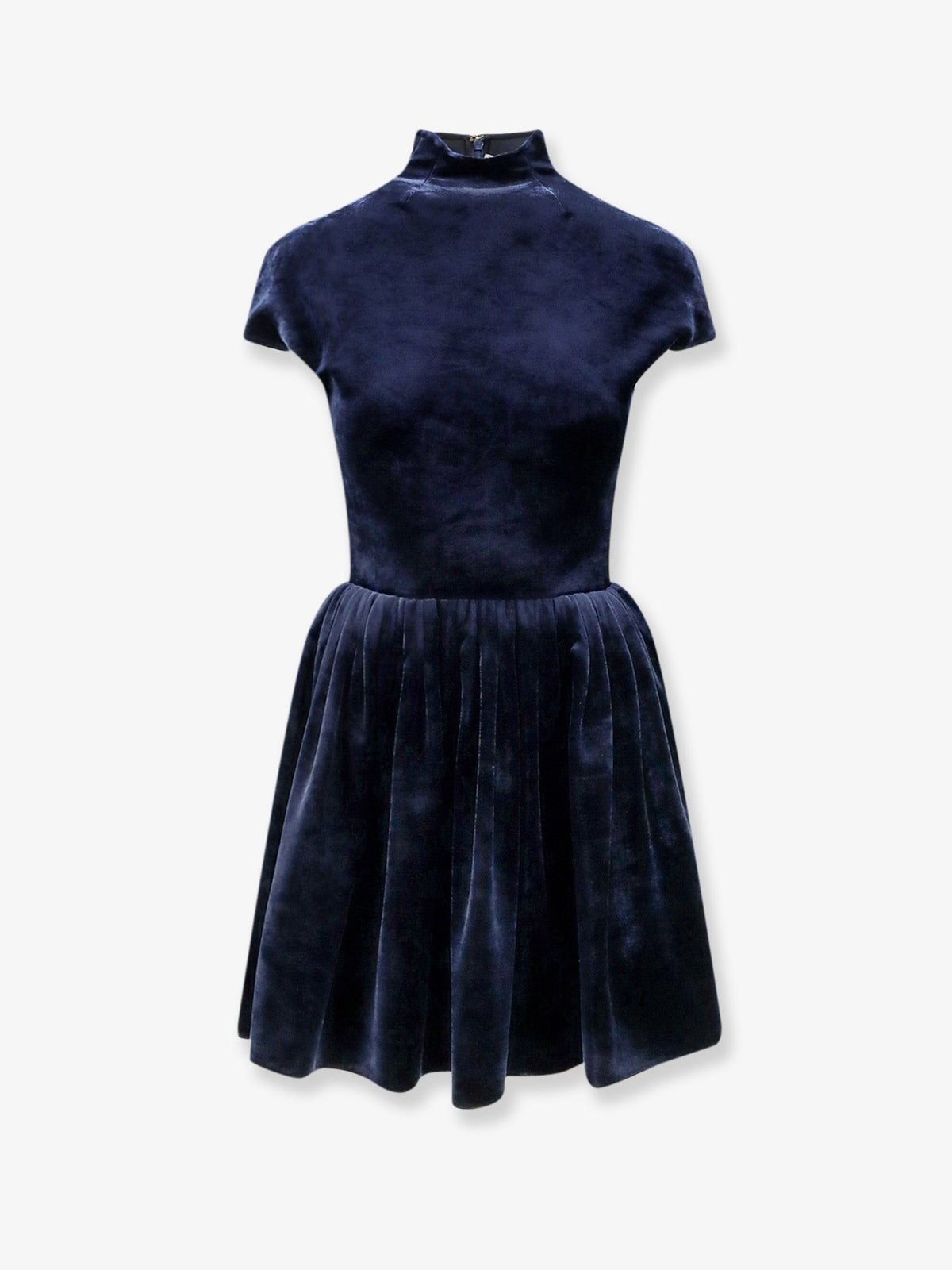 ALAÏA Women's Short Velvet Dress Black