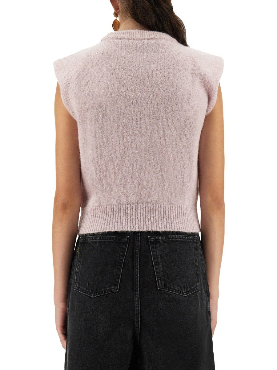 Rotate Birger Christensen Women's Short Vest Shirt Pink Rotate Birger Christensen